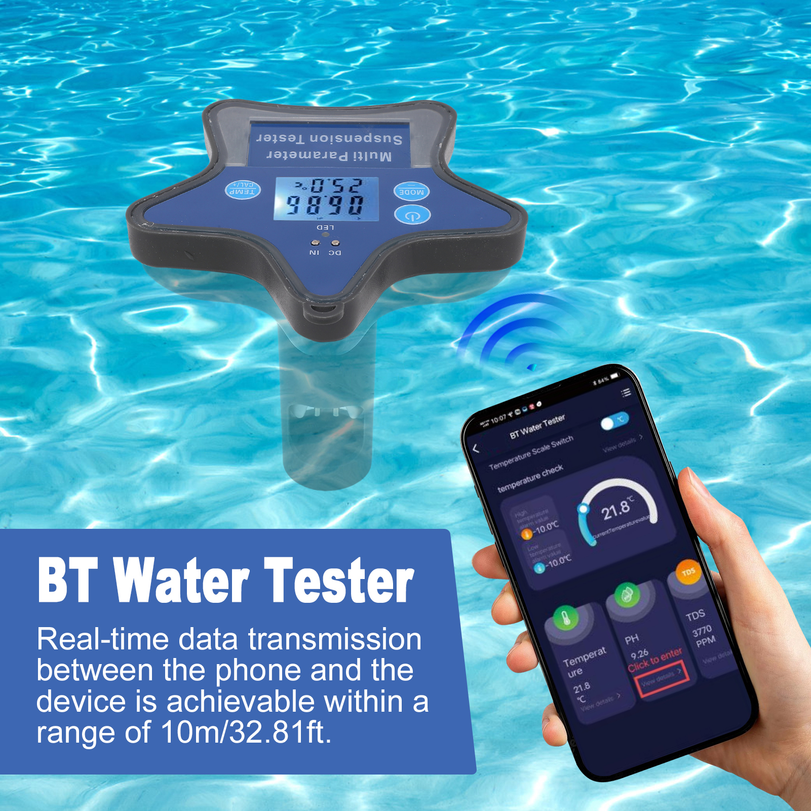 Water Testing Kit - BT Water Quality Monitor Nine in