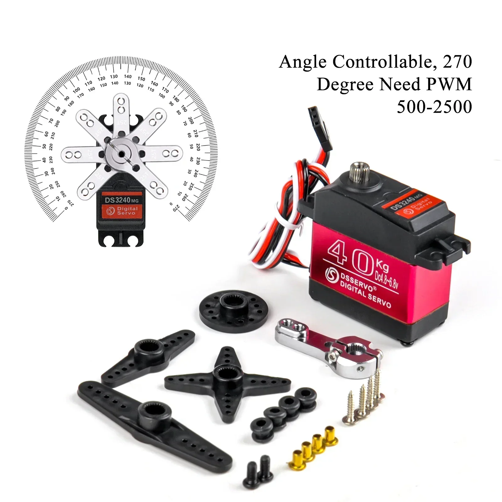 Digital Servo 40KG 180/270 Deg - Robot Arm Motor recensie en prijs