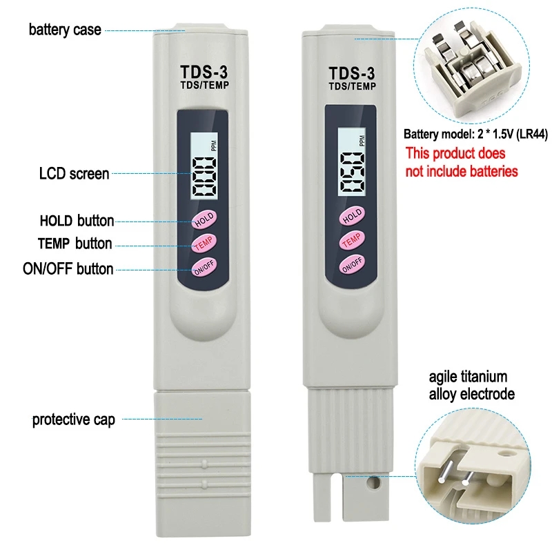 1/3 Pcs Portable LCD Digital T - Water Testing Kit recensie en prijs