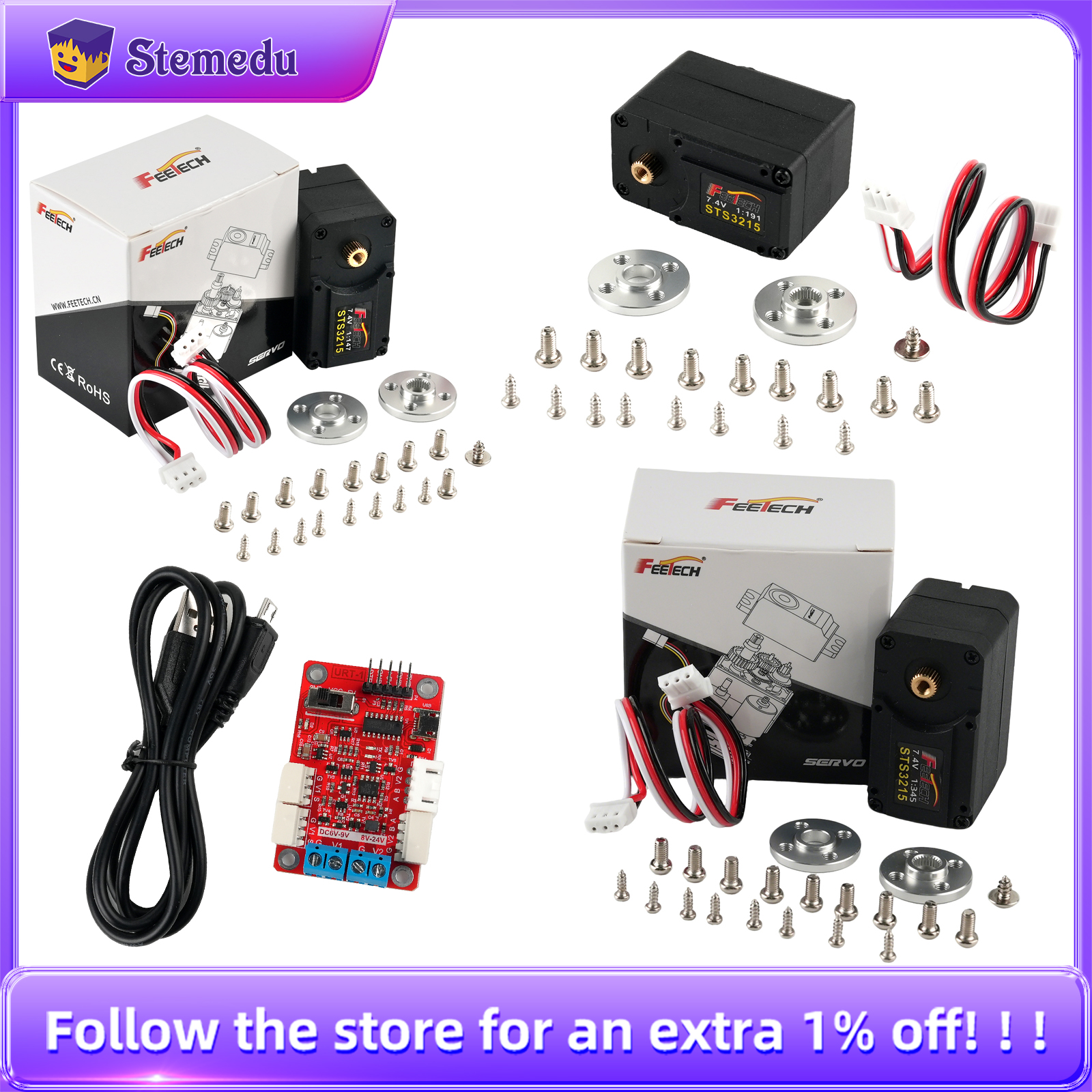 Feetech 7.4V 19KG ST-3215 Seri - Robot Arm Motor recensie en prijs