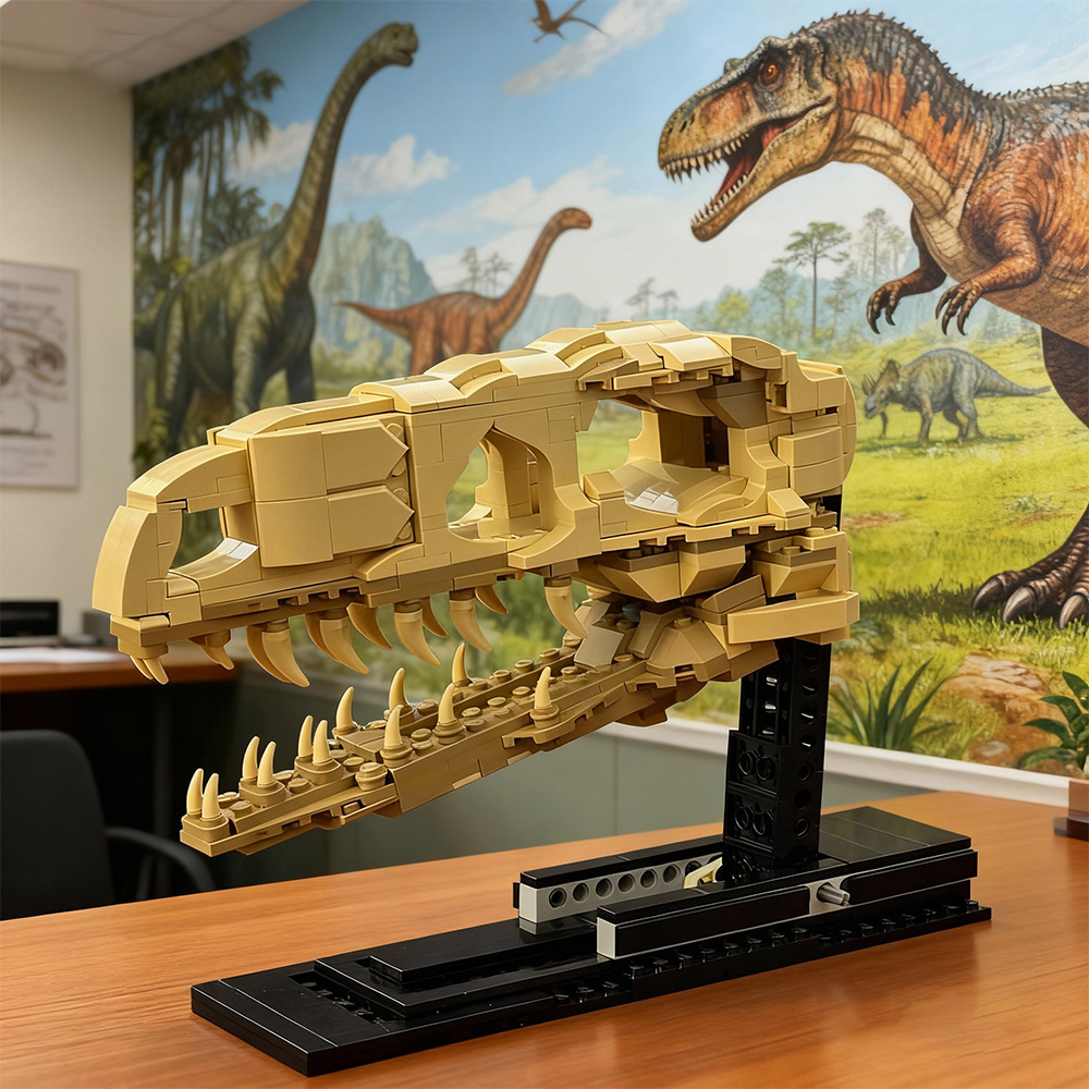 MOC Velociraptor Fossil Skull  - Fossil Replica Display recensie en prijs