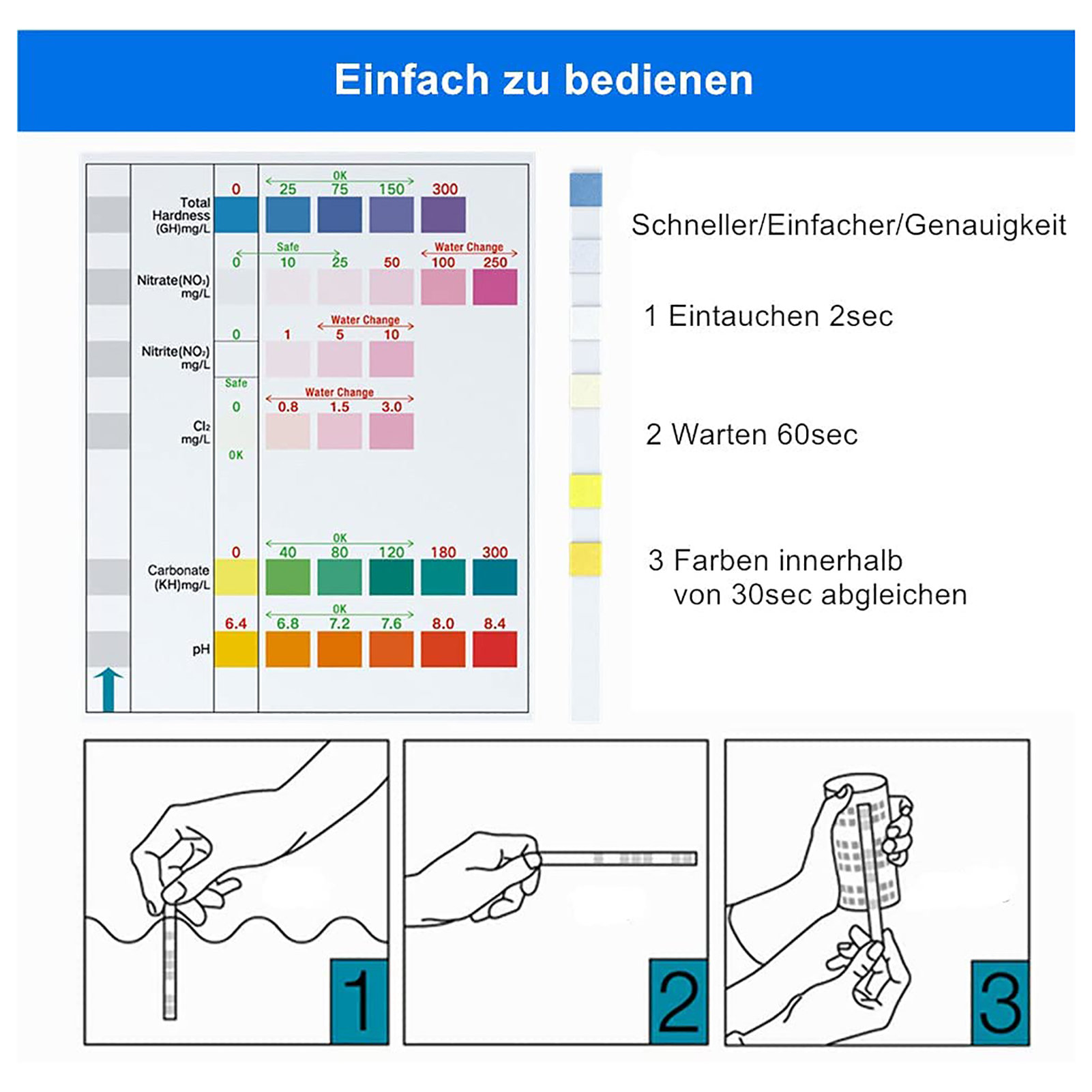 100pcs 6-in-1 Water Quality Te - Water Testing Kit recensie en prijs